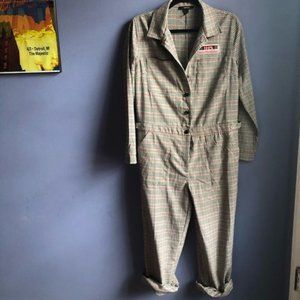 NWOT Forever 21 Plaid Coveralls Boiler Suit M
